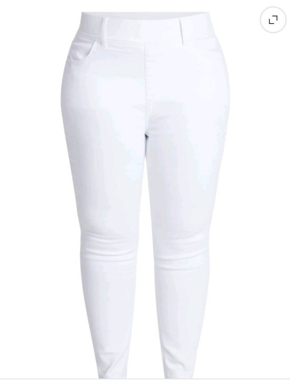 TERRA & SKY PLUS SIZE WHITE SKINNY JEGGINGS